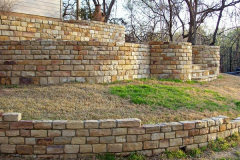 Milsap rock wall with gray mortar